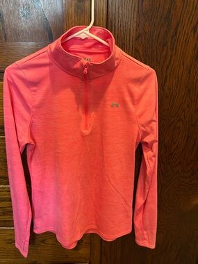 Under Armour bright Pink Quarter-Zip Athletic Top